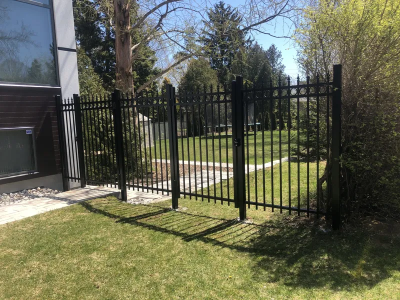 Composite privacy fence in North York